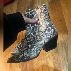 Dolce vita Snakeskin Ankle Boots
